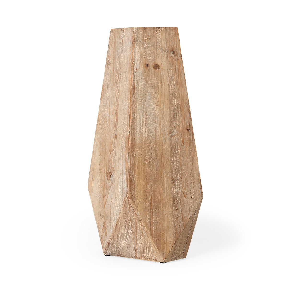 Allen I Large Natural Wooden Base Oval Vase from Mercana - Luna Furniture