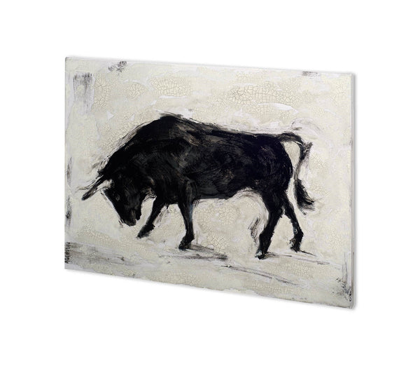Toro I by Ethan Harper a Hand Embellished Textured Canvas