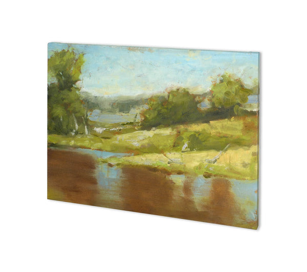 Muddy River I by Ethan Harper a Hand Embellished Textured Canvas