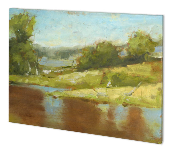 Muddy River I by Ethan Harper a Hand Embellished Textured Canvas