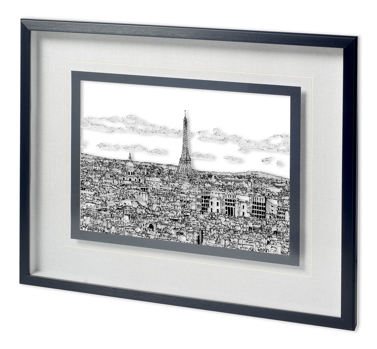Tour of Europe II by Melissa Wang a Hand Embellished Textured Framed Art Print Matted under Glass from Mercana - Luna Furniture