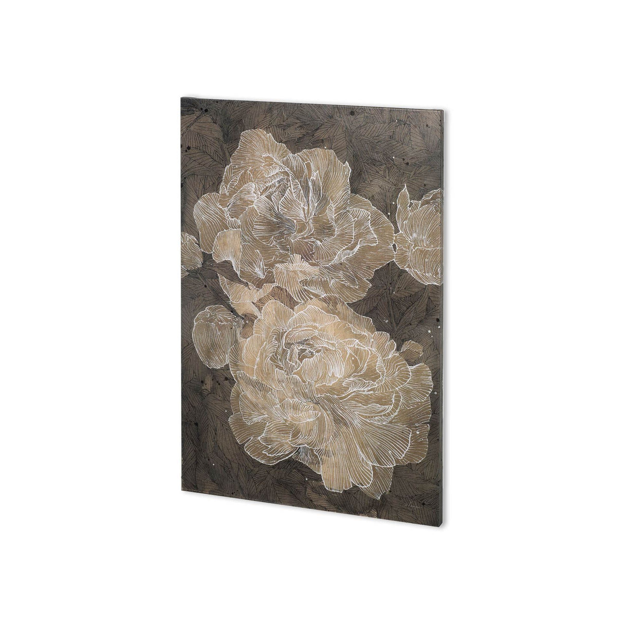Weaved Peony I by Mercana Studio a Hand Embellished Textured Canvas from Mercana - Luna Furniture