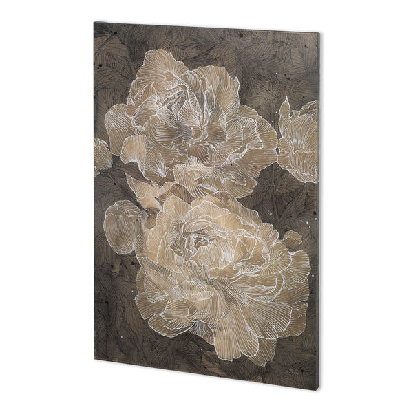 Weaved Peony I by Mercana Studio a Hand Embellished Textured Canvas