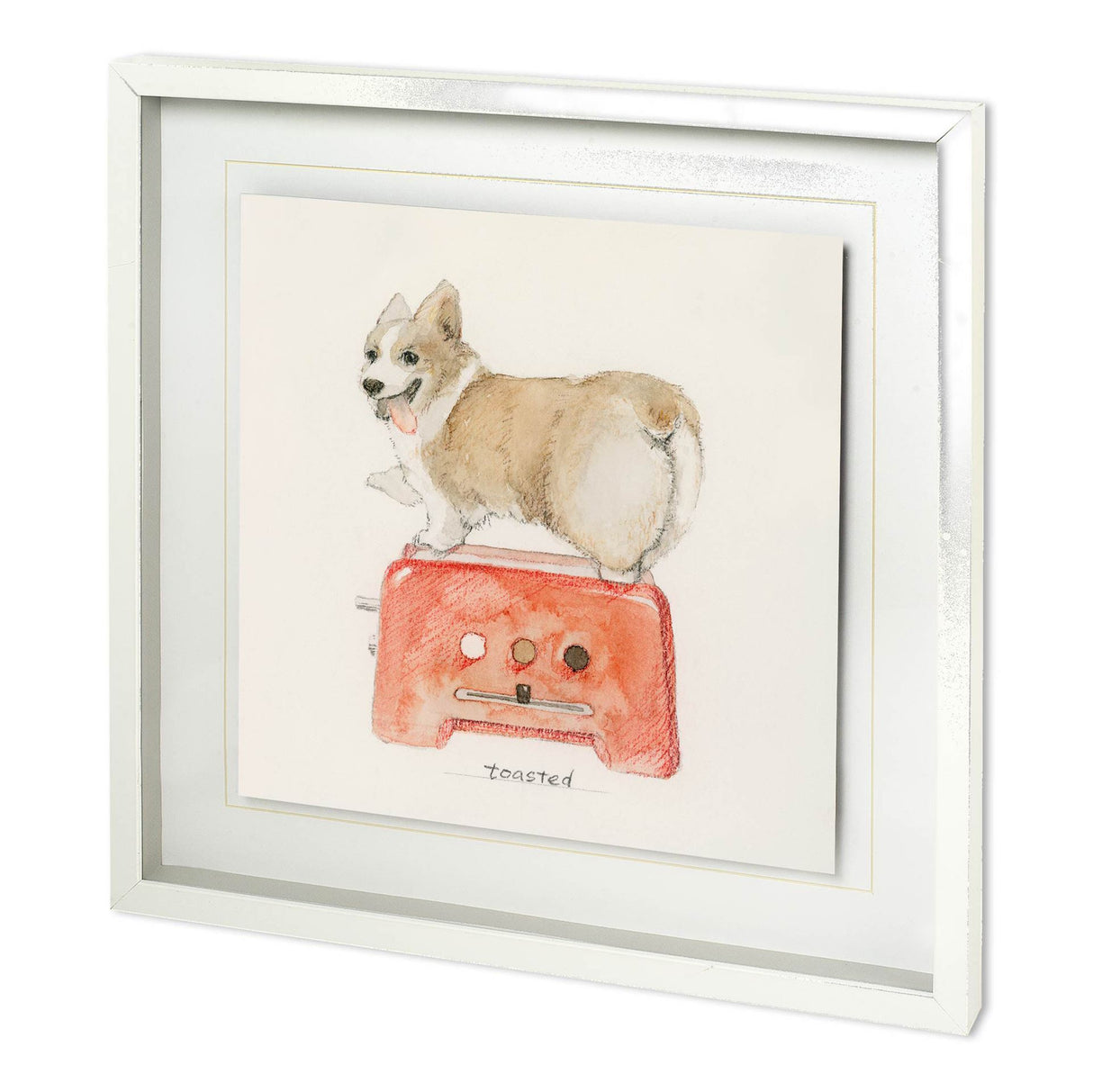 Corgi's Backery II by Mercana Studio a Hand Embellished Textured Framed Art Print Matted under Glass from Mercana - Luna Furniture