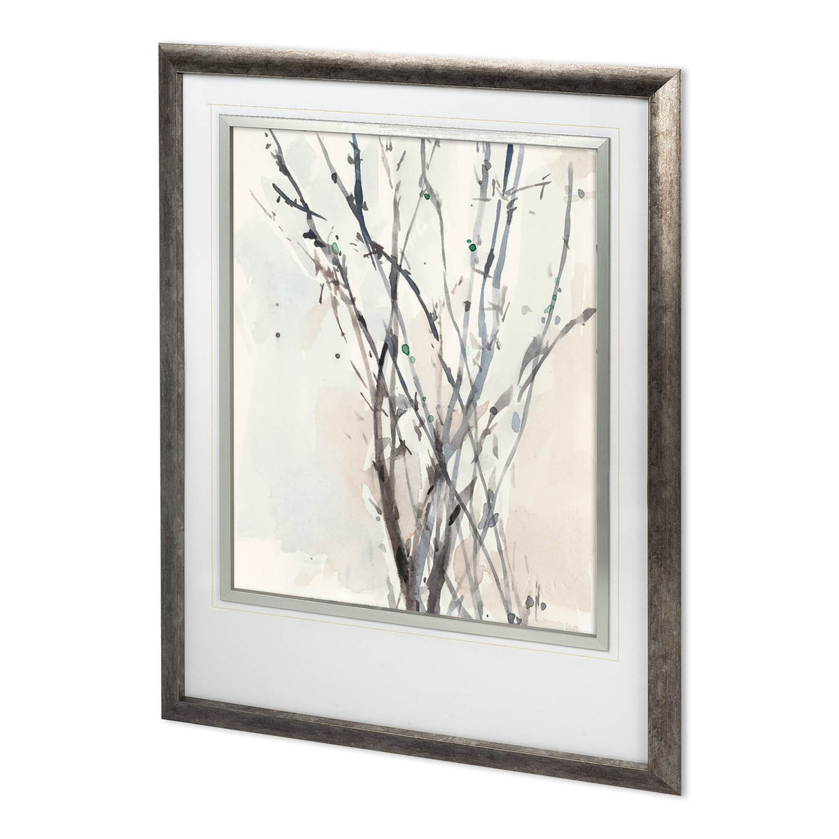 Custom Watercolor Branches II by Samuel Dixon Hand Embellished Framed Art Print Matted under Glass from Mercana - Luna Furniture