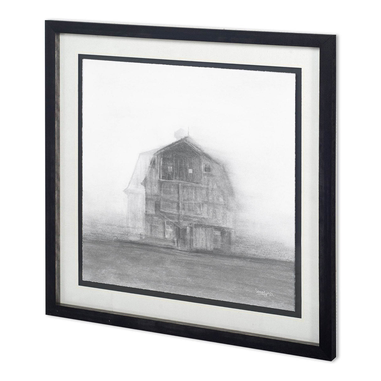 Barn House in Wind II by Mercana Studio Hand Embellished Textured Framed Art Print Matted under Glas from Mercana - Luna Furniture