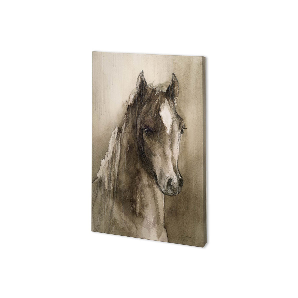 Horse Portrait I by Mercana Studio a Hand Embellished Textured Canvas from Mercana - Luna Furniture