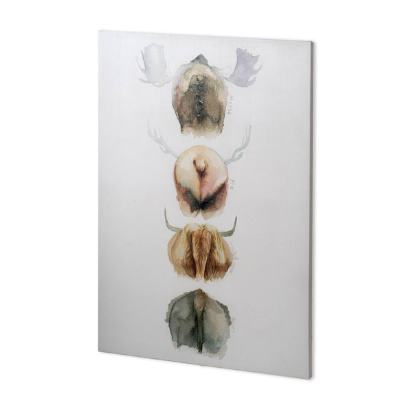 Horn & Tail Study I by Mercana Studio a Hand Embellished Textured Canvas