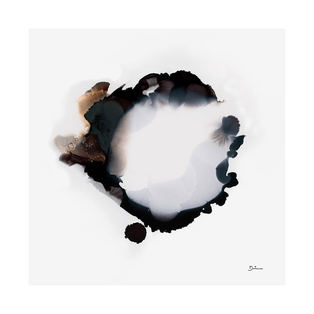 In Memoriam I by Mercana Studio a Hand Embellished Textured Canvas from Mercana - Luna Furniture