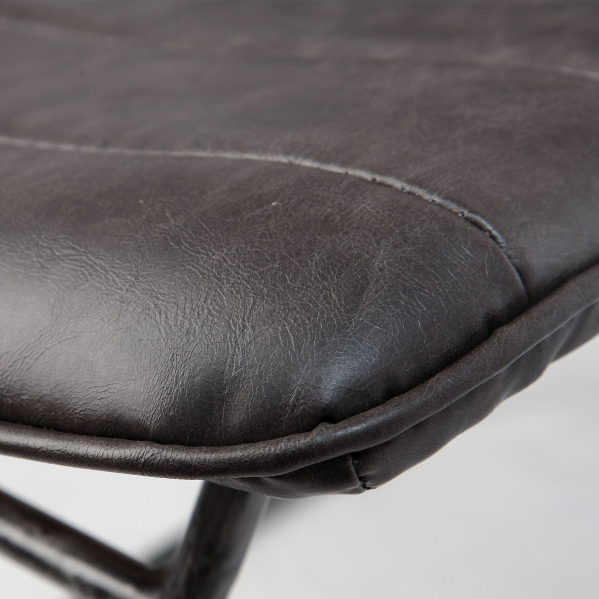 Thornton I Dark Brown Faux-Leather Seat Black Iron Frame Dining Chair, Set of 2 from Mercana - Luna Furniture