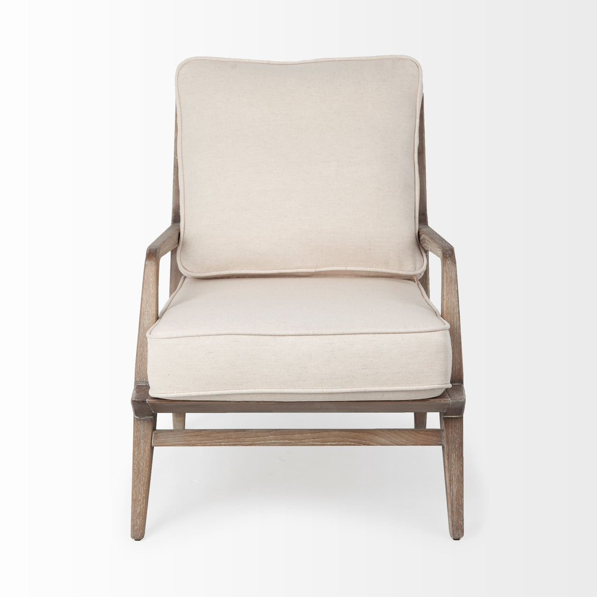 Harman II Off-White Fabric Seat w/ Wood Frame Accent Chair from Mercana - Luna Furniture
