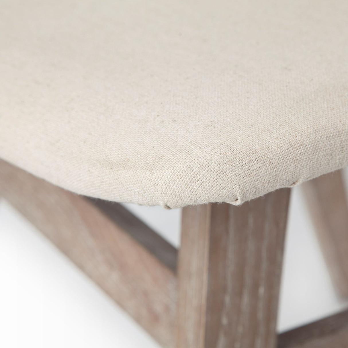 Haden I Cream Fabric Wrap Brown Solid Wood Base Dining Chair, Set of 2 from Mercana - Luna Furniture