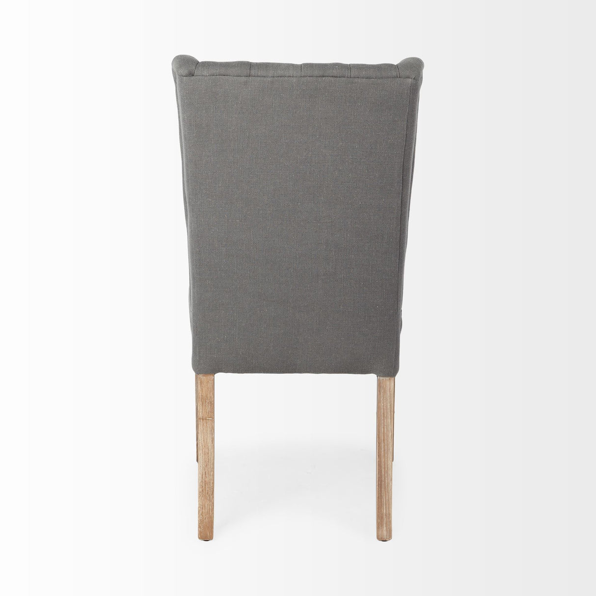 Mackenzie II Gray Plush Linen Covering Ash Solid Wood Base Dining Chair from Mercana - Luna Furniture