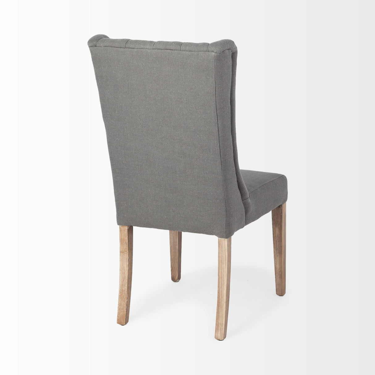 Mackenzie II Gray Plush Linen Covering Ash Solid Wood Base Dining Chair from Mercana - Luna Furniture