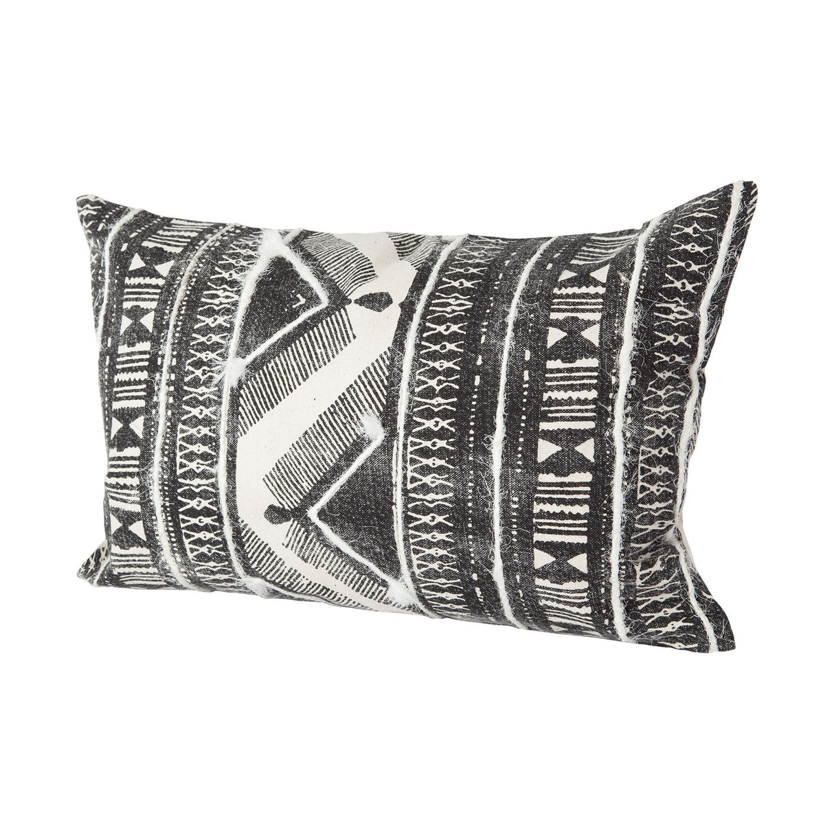 Beveridge II 14 x 26 Black And White Embroidered Pattern Decorative Pillow Cover from Mercana - Luna Furniture