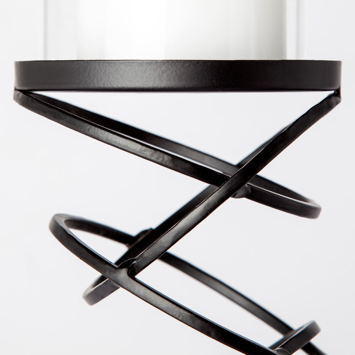 Omega I Small Black Metal Stacked Ring Table Candle Holder from Mercana - Luna Furniture
