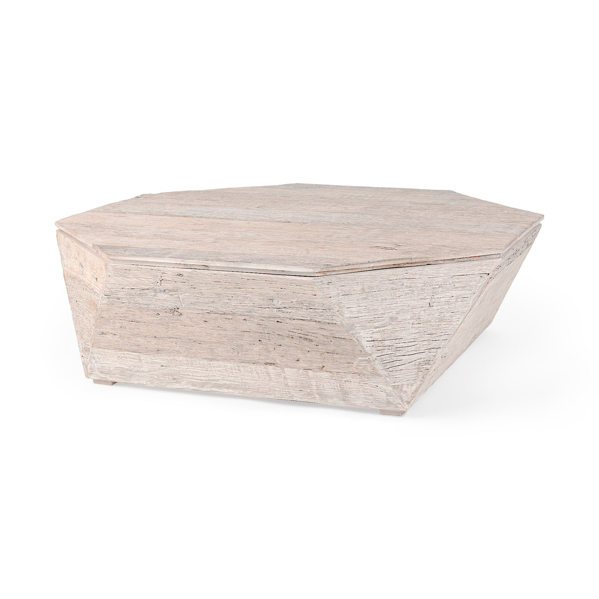 Esagono Octagonal Reclaimed Wood Coffee Table w/ Storage from Mercana - Luna Furniture