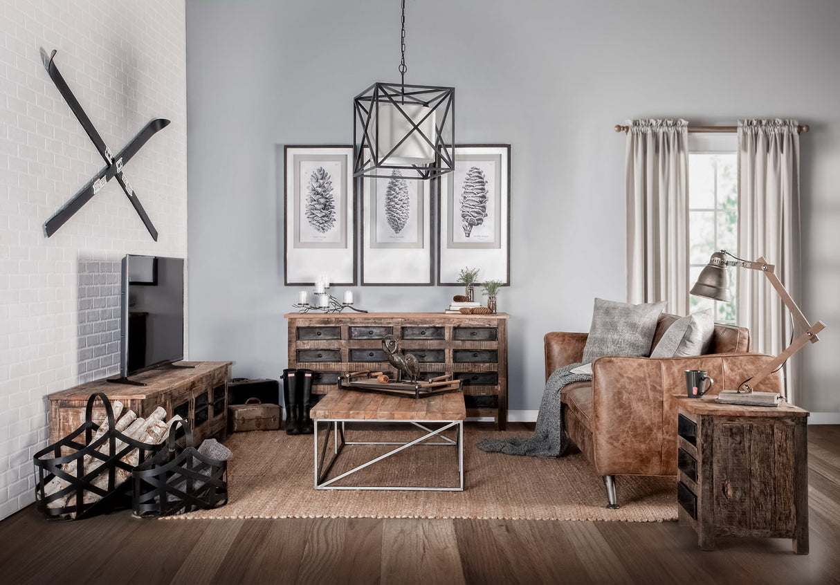 Cobain I 84" Brown Leather Two Seater Sofa from Mercana - Luna Furniture