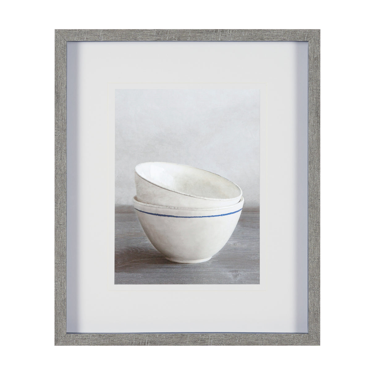 Two Artisan Bowls by Mark Chandon a Framed Art Print Matted under Glass from Mercana - Luna Furniture
