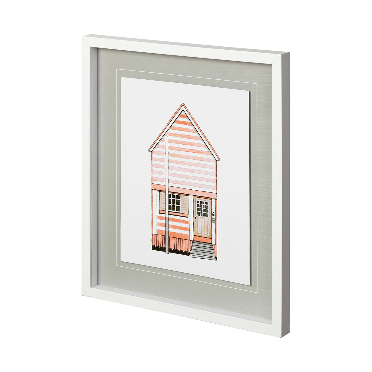 Petit Mansion I by Jones a Hand Embellished Textured Framed Art Print Matted under Glass from Mercana - Luna Furniture