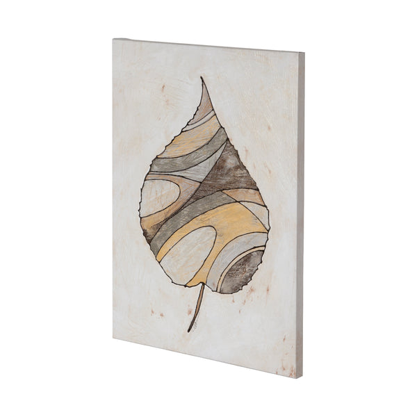 Leafy Patterns 1 by Filippo Ioco a Hand Embellished Textured Canvas