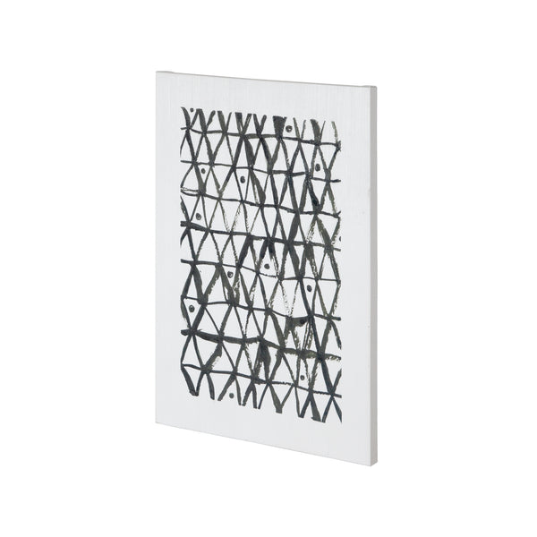 Triangles by Mercana Studio a Hand Embellished Textured Canvas