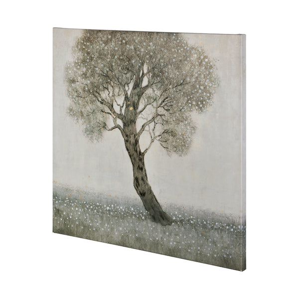 White Blossom Tree by Tim OToole a Hand Embellished Textured Canvas