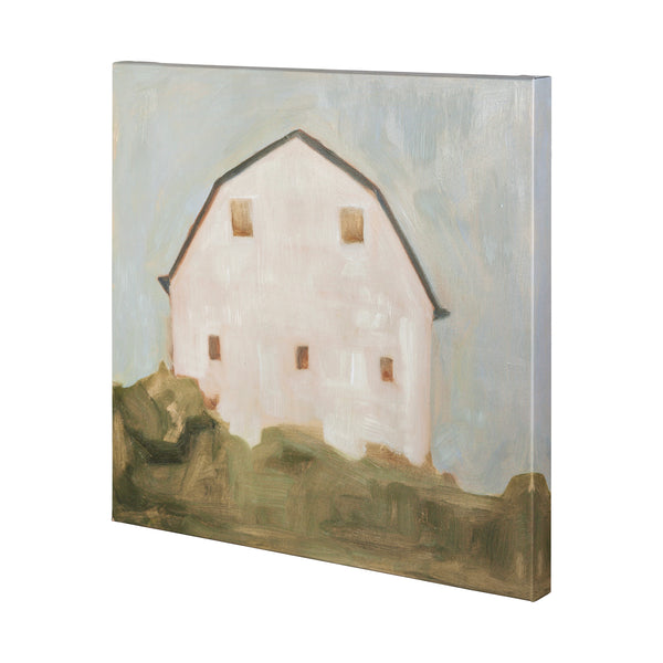 Serene Barn III by Emma Scarvey a Hand Embellished Textured Canvas