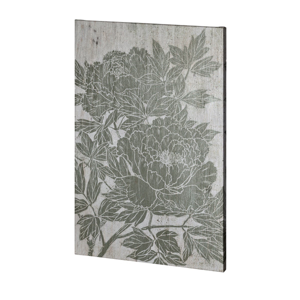 Blooming Peony I by Mercana Studio a Hand Embellished Textured Canvas