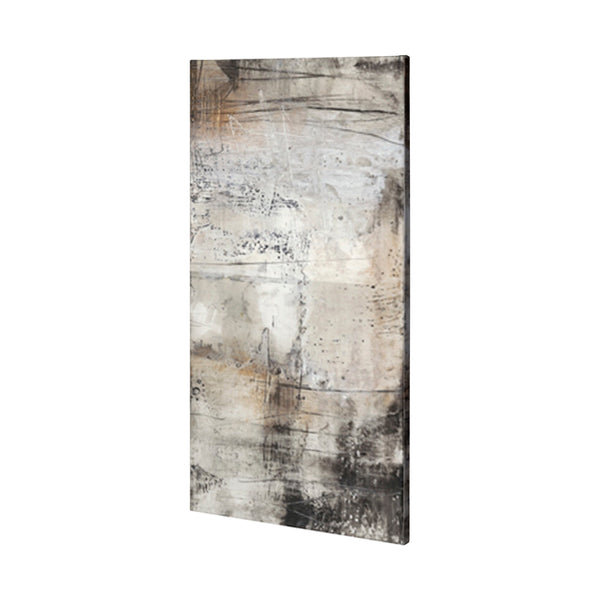 Blk Wht Bronze II by Jennifer Goldberger a Hand Embellished Textured Canvas