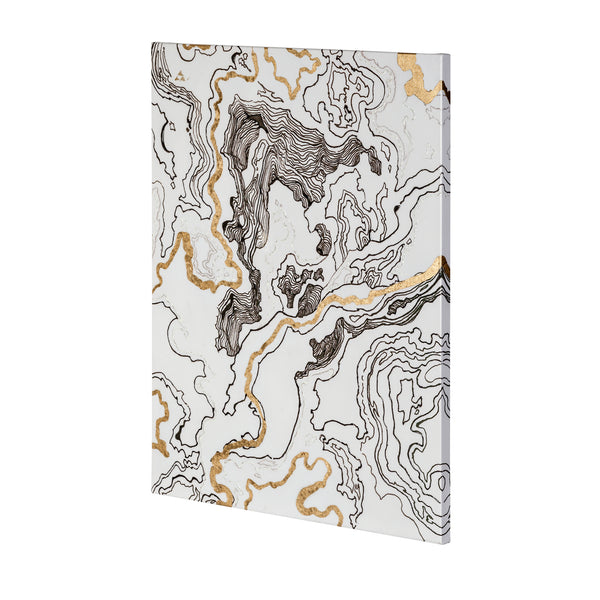 Topography I by Mercana Studio a Hand Embellished Textured Canvas
