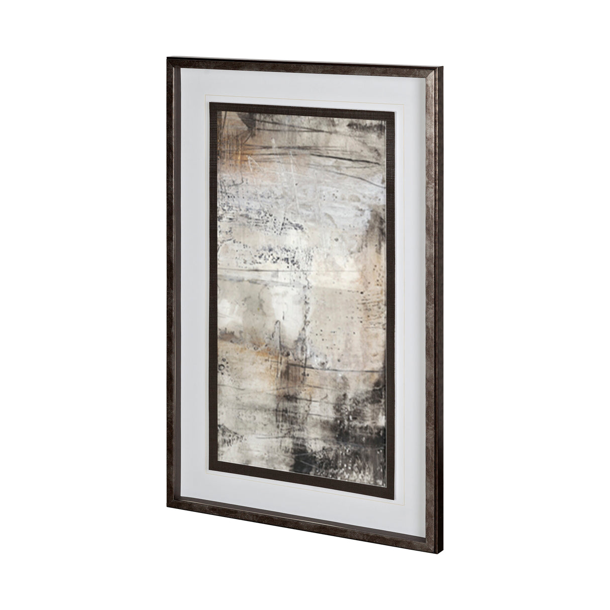 Blk Wht Bronze II by Jennifer Goldberger Hand Embellished Framed Art Print Matted under Glass from Mercana - Luna Furniture
