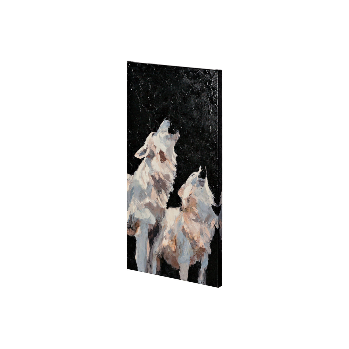 Midnight Wolves by Mercana Studio a Hand Embellished Textured Canvas from Mercana - Luna Furniture