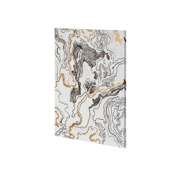 Topography I by Mercana Studio a Hand Embellished Textured Canvas