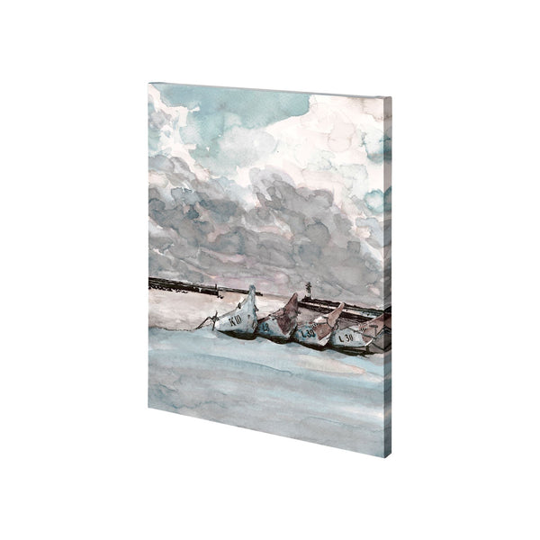 Minato II by Mercana Studio a Hand Embellished Textured Canvas