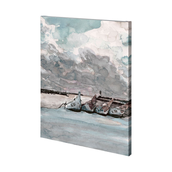 Minato II by Mercana Studio a Hand Embellished Textured Canvas
