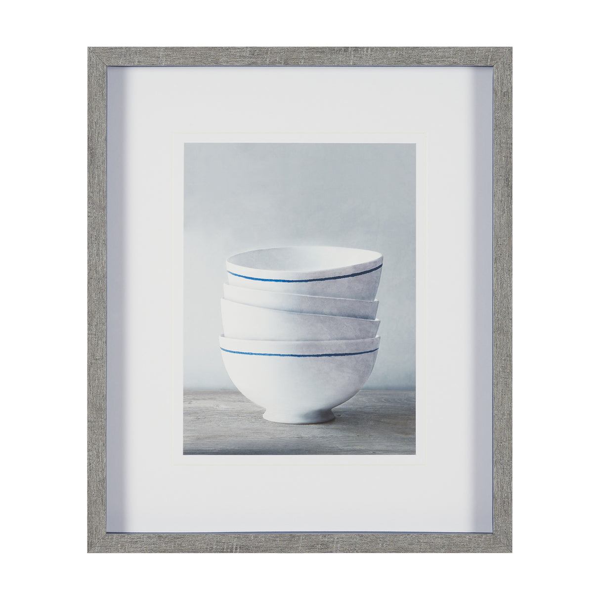 Four Artisan Bowls by Mark Chandon a Framed Art Print Matted under Glass from Mercana - Luna Furniture