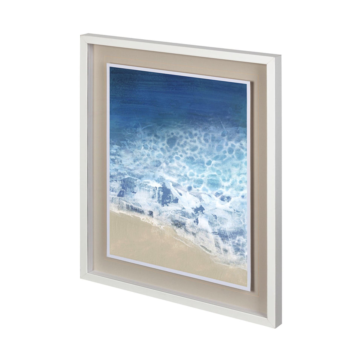 Ebb & Flow II by Victoria Borges a Hand Embellished Textured Framed Art Print Matted under Glass from Mercana - Luna Furniture