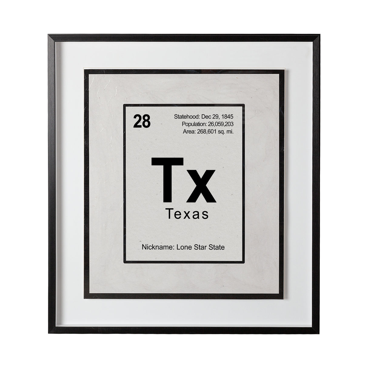 Breaking Texas B by THE Studio a Hand Embellished Textured Framed Art Print Matted under Glass from Mercana - Luna Furniture