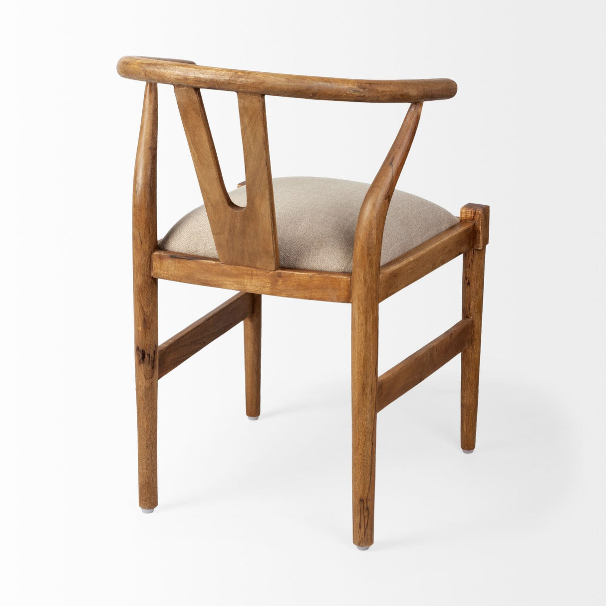 Trixie Cream Fabric Seat Brown Wood Frame Dining Chair from Mercana - Luna Furniture