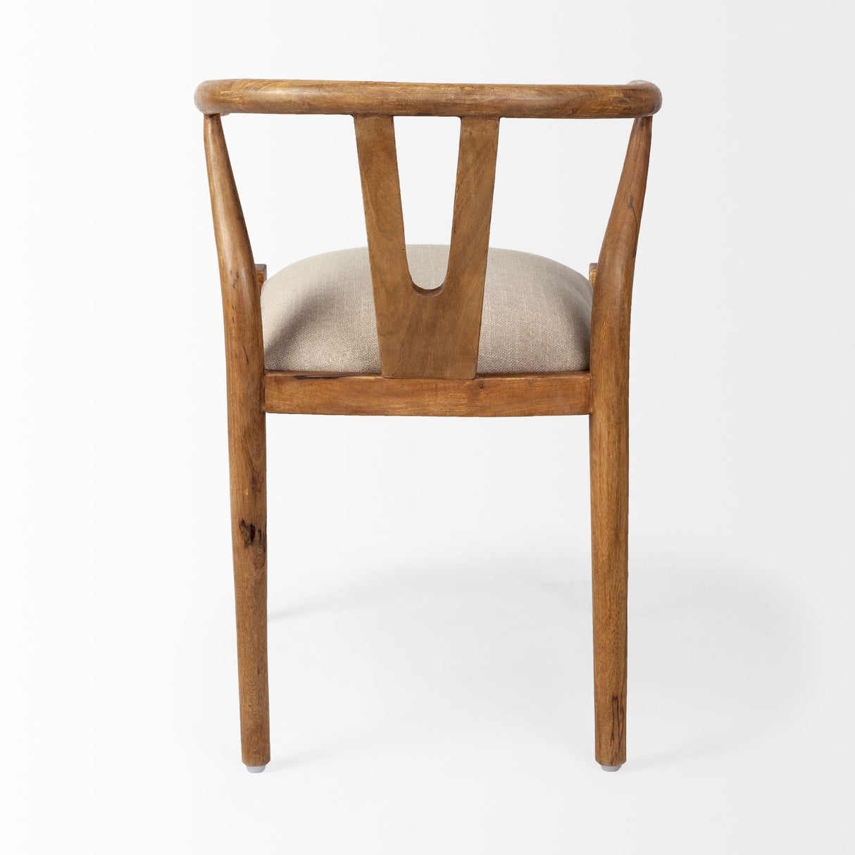 Trixie Cream Fabric Seat Brown Wood Frame Dining Chair from Mercana - Luna Furniture