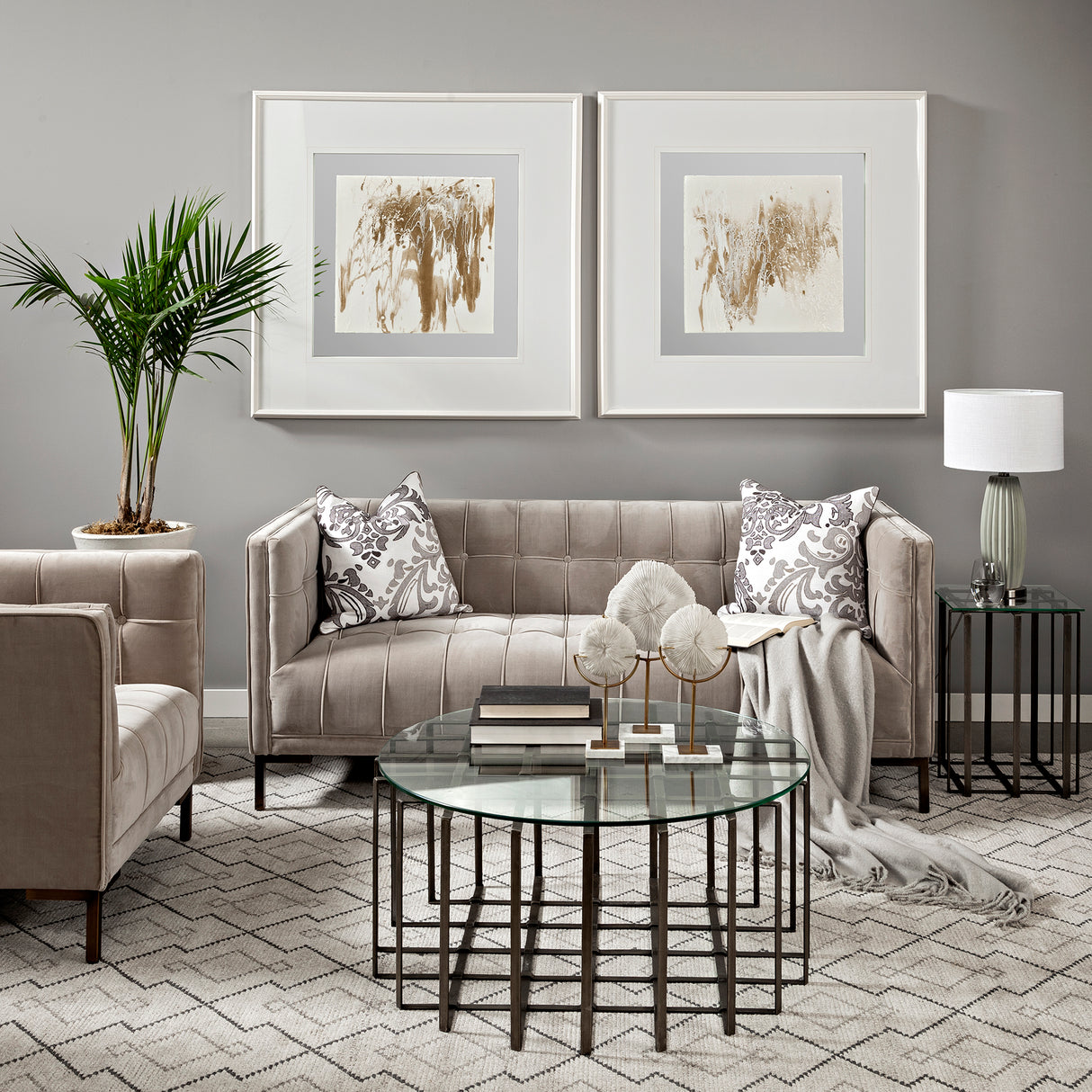 Satlin by Studio M a handmade Original Framed Artwork under Glass from Mercana - Luna Furniture