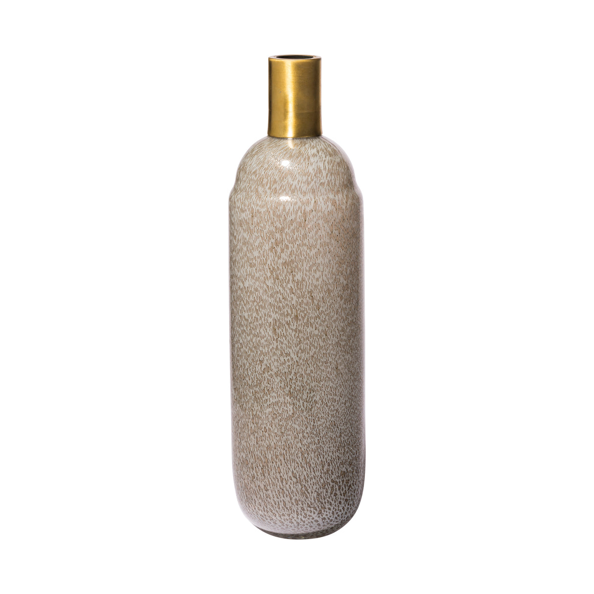 Toba III Large Brown/Gold Spotted Gourd Style Vase from Mercana - Luna Furniture