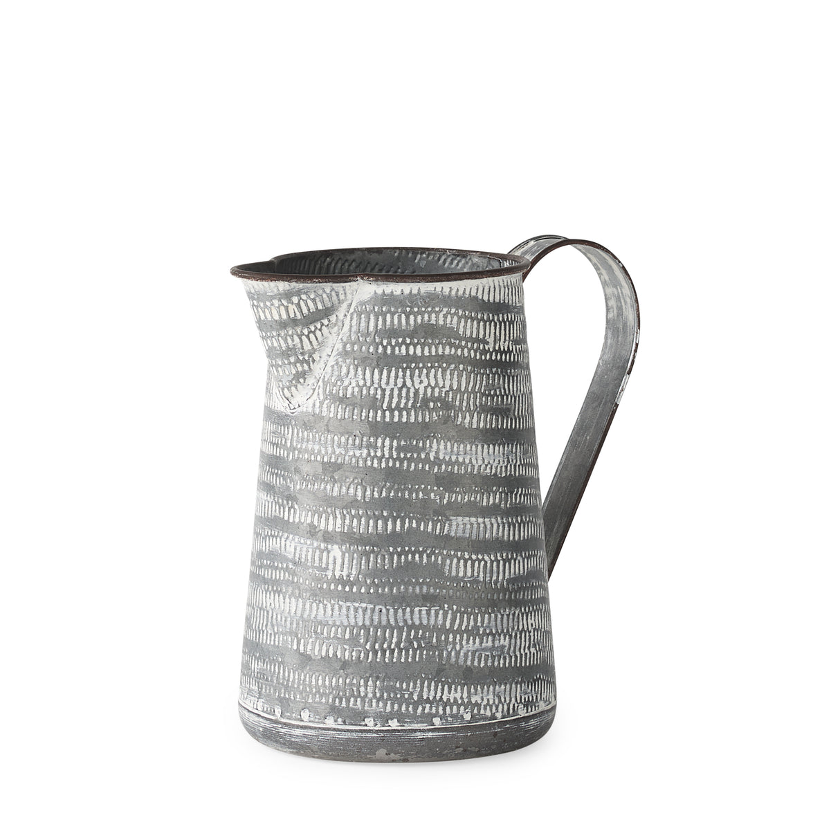 Serena I 8H Small Gray/White Textured Metal Jug from Mercana - Luna Furniture