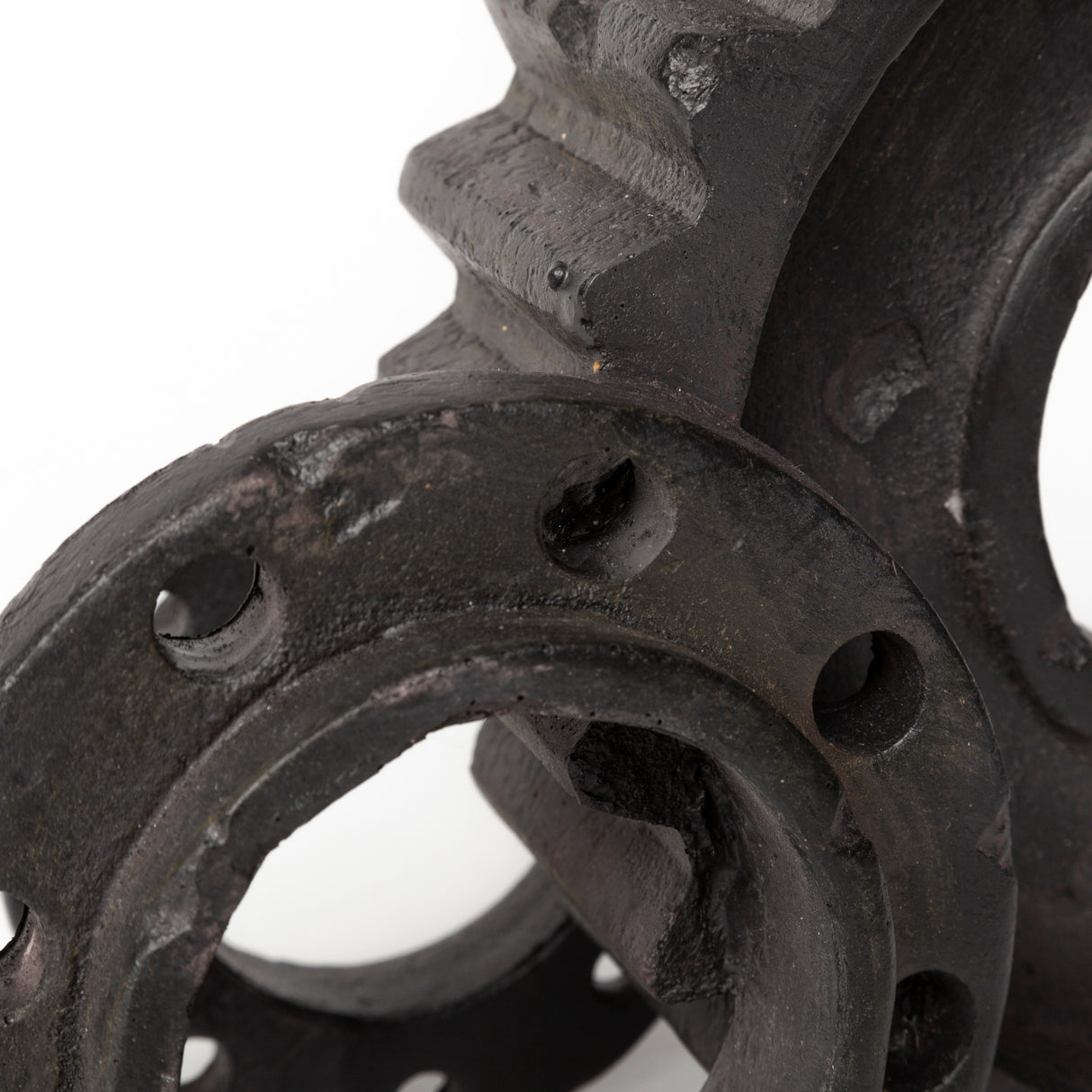 Cogsworth Set of 2 14L x 4W Brown Resin Industrial Gear Bookends from Mercana - Luna Furniture