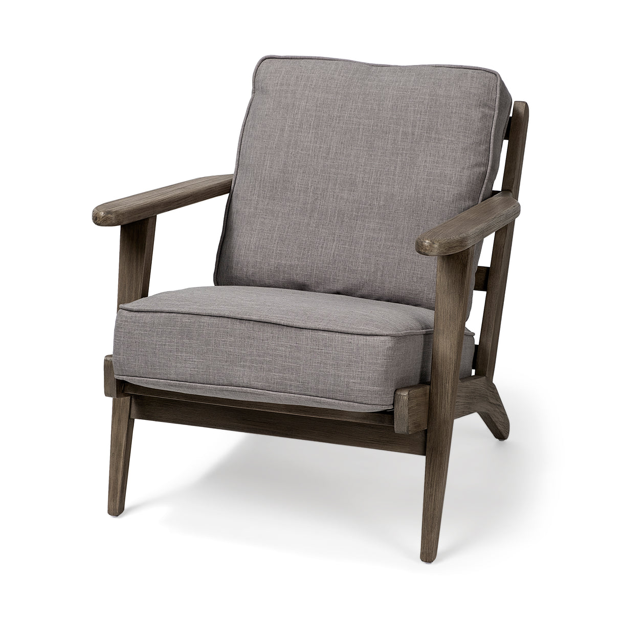 Olympus II Flint Gray Fabric Covered Wooden Frame Accent Chair from Mercana - Luna Furniture
