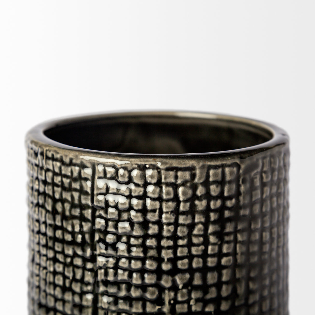 Kona II Medium Black/Gold Ceramic Vase from Mercana - Luna Furniture