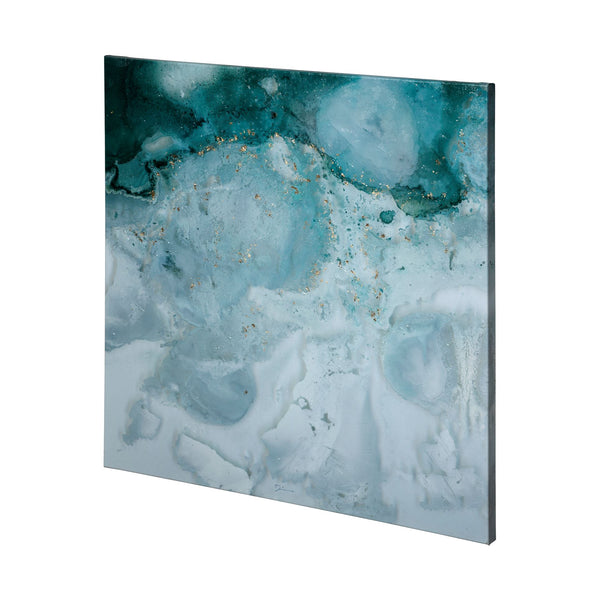 Aerial Blue II by Mercana Studio a Hand Embellished Textured Canvas