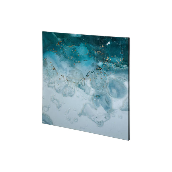 Aerial Blue I by Mercana Studio a Hand Embellished Textured Canvas