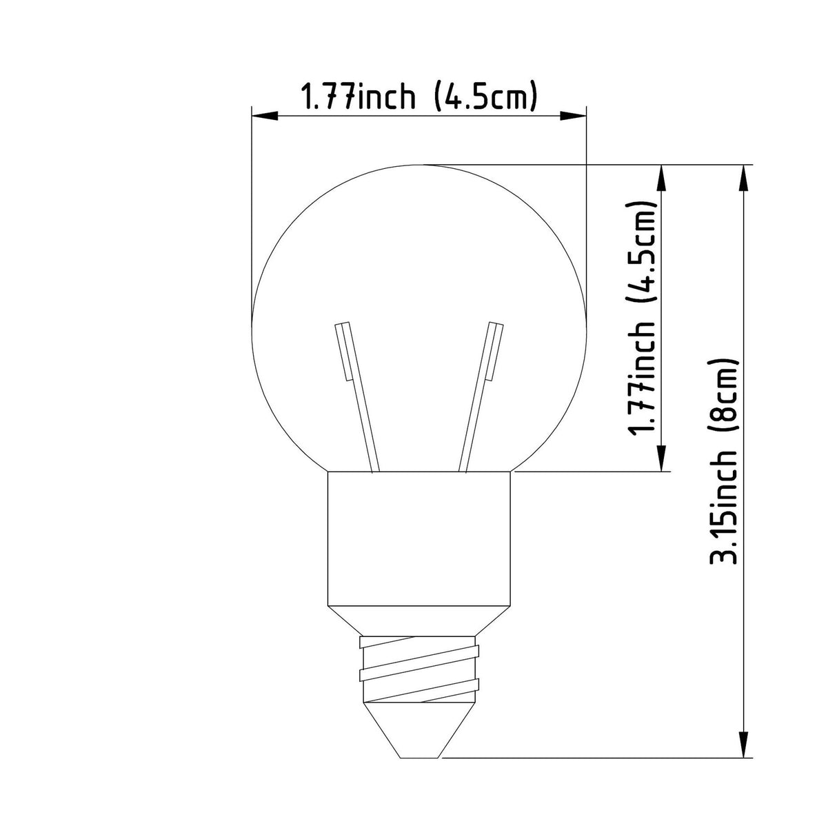 LED E12 3W 4"H Bulb from Mercana - Luna Furniture